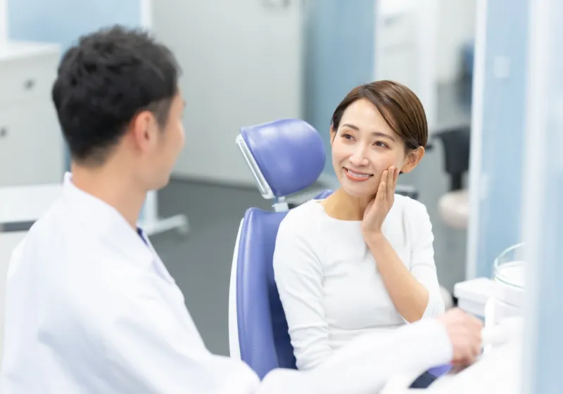 ボツリヌストキシン治療の流れ4 施術直後の状態確認アフターケア説明